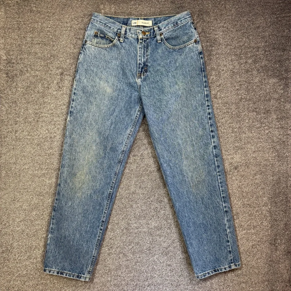Lee Jeans Mens 31x30 Relaxed Fit Medium Wash Blue Denim Straight Leg